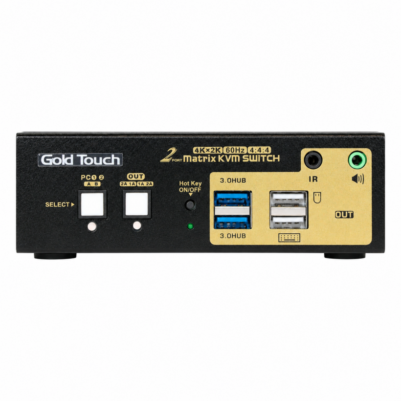 2 Ports HDMI + DP KVM Switch