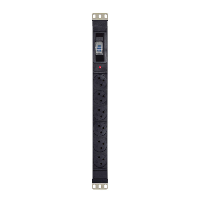 6Ports PDU ISR 3Pin Saeconn 16A 3Pin with MCB