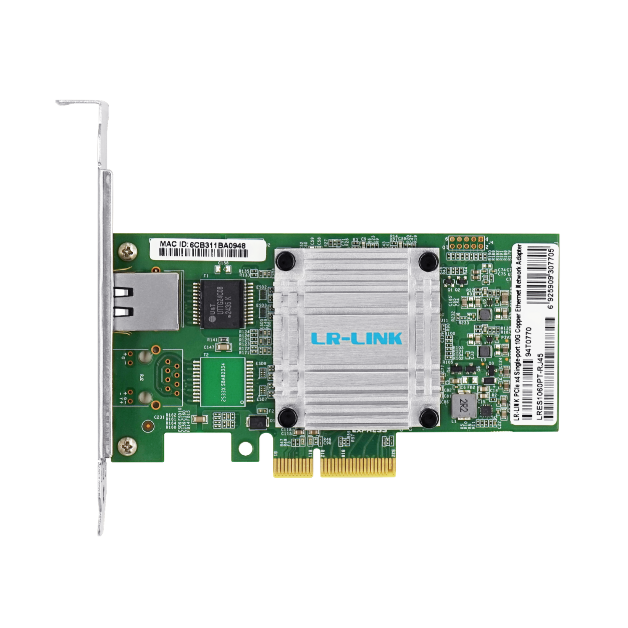 PCIe x4 Single-Port RJ45 Adapter